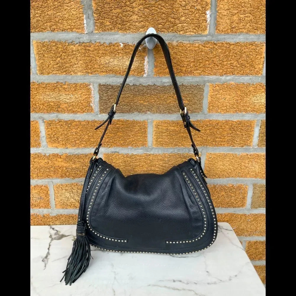 ETRO studded flap leather handbag